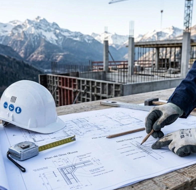 Réception d’un ouvrage de maçonnerie terminé à Albertville avec le client
